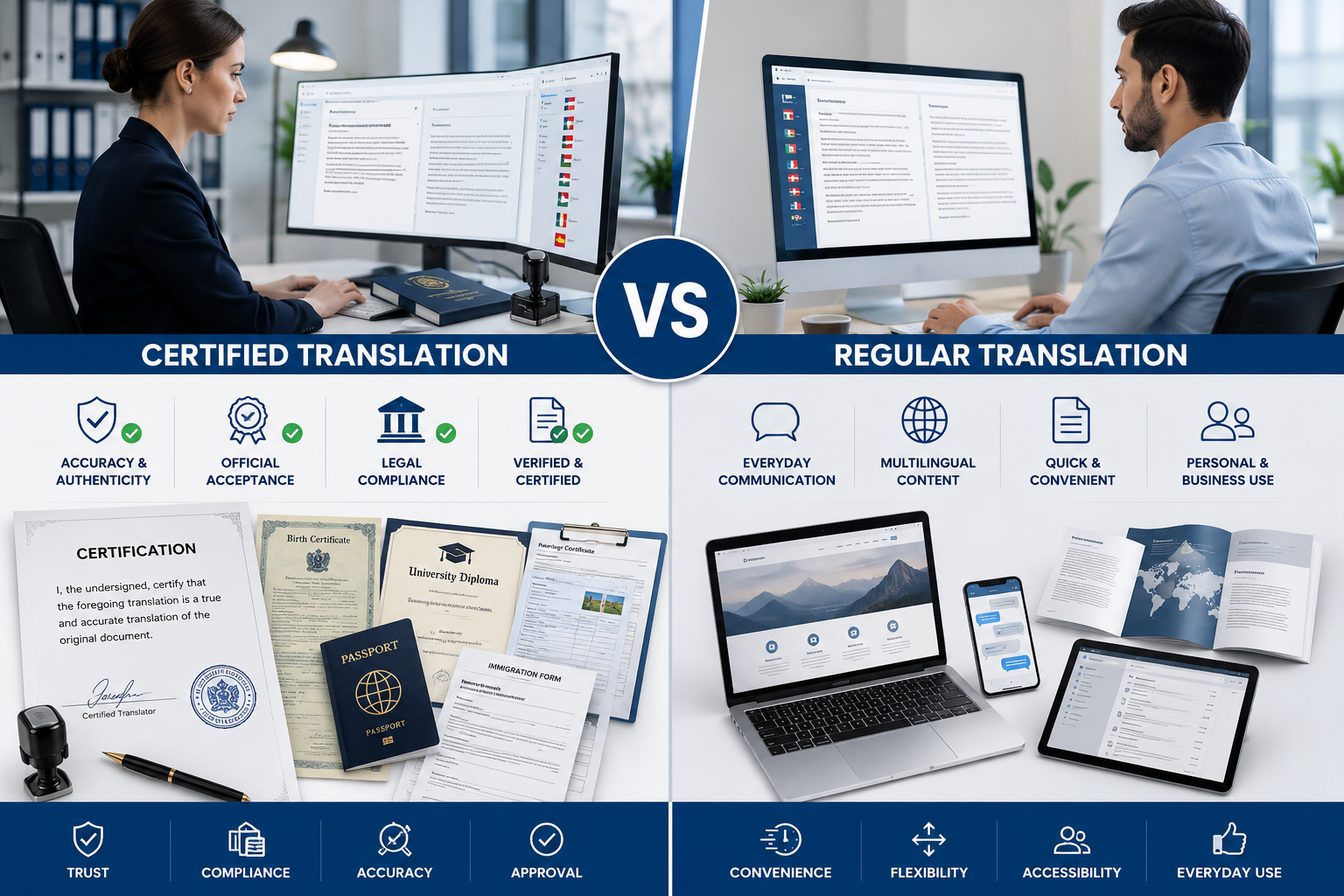 Certified vs Regular Translation: What to Know